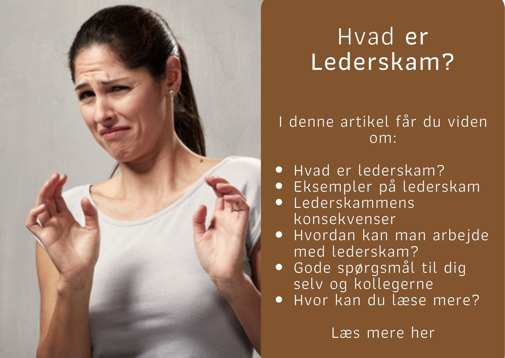 Læs om hvad lederskam er og hvorfor det er vigtigt at arbejde med det